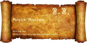 Movik Maxima névjegykártya